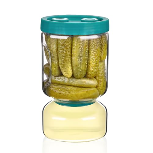 Pickle Jar with Strainer Flip (8-Peacock Blue / 51oz 1pc)