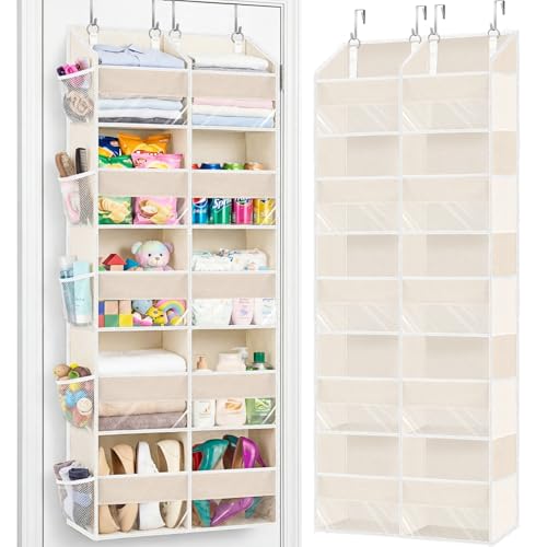 Over the Door Organizer 5 Tiers (Beige - 5 Tiers)