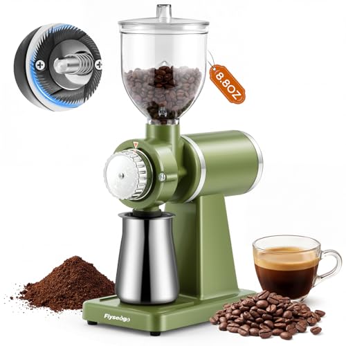 Electric Burr Coffee Grinder (Pea Green)