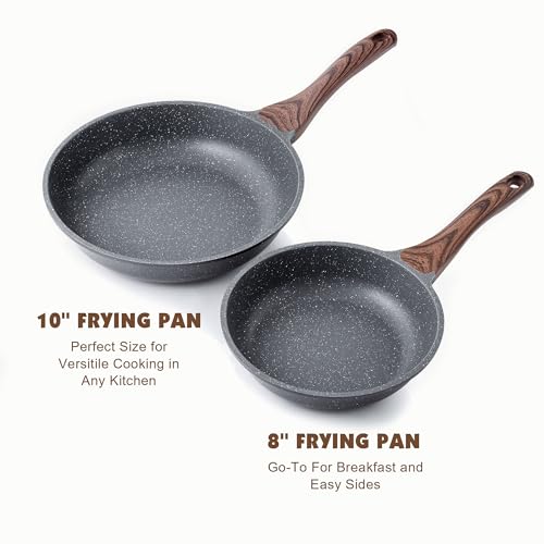 Nonstick Frying Pan Skillet (8 Inch / Gray)