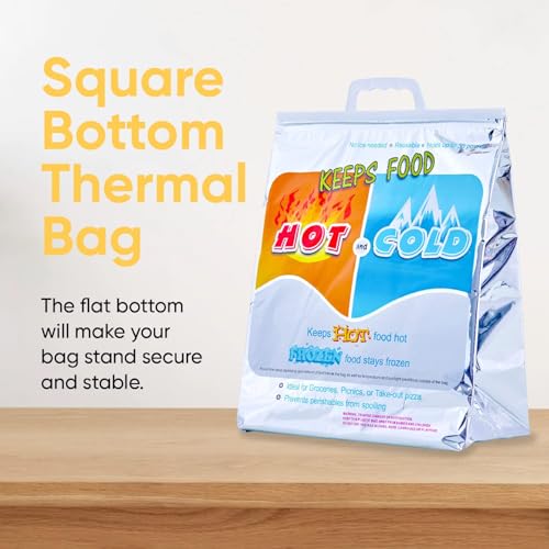 Hot and Cold Insulated Bags for Food Delivery (Medium (Meal and Grocery Size))