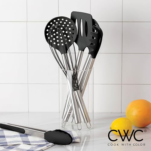 Silicone Cooking Utensils (Black / 10 Pieces)