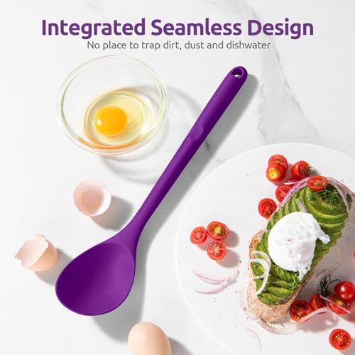 Silicone Cooking Spoon (Purple)