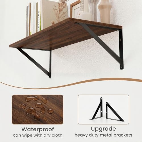 Black Deep Floating Shelves for Wall