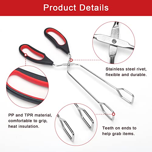 3 Pack Scissor Tongs Cooking Stainless Steel Food Tongs Barbecue Grilling Tongs for Flipping Food Tool