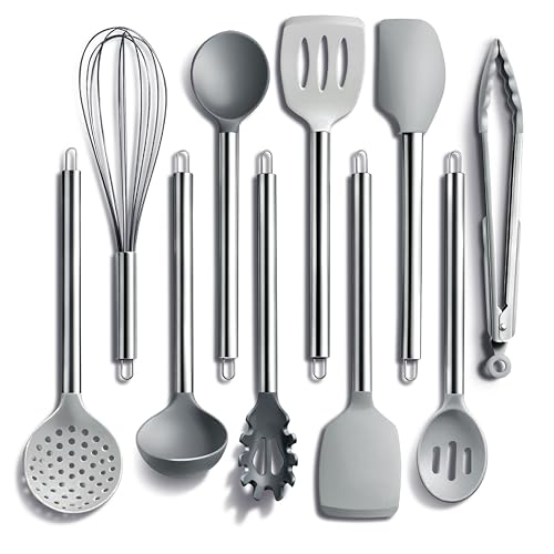 Silicone Cooking Utensils (Grey Ombre / 10 Pieces)