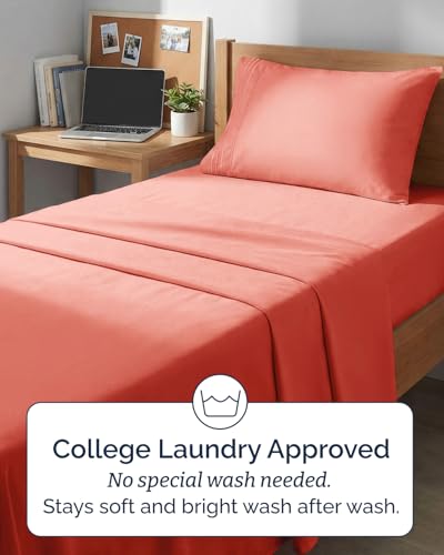 Twin XL 3 Piece Sheet Set (28 - Coral / Twin XL)