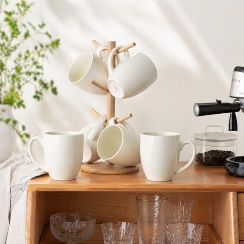 16 oz Coffee Mugs Set of 6 (Light Beige)