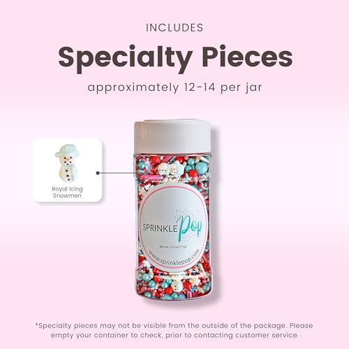 Oh Snow Cute Sprinkle Mix (Red, White, Icy Blue)