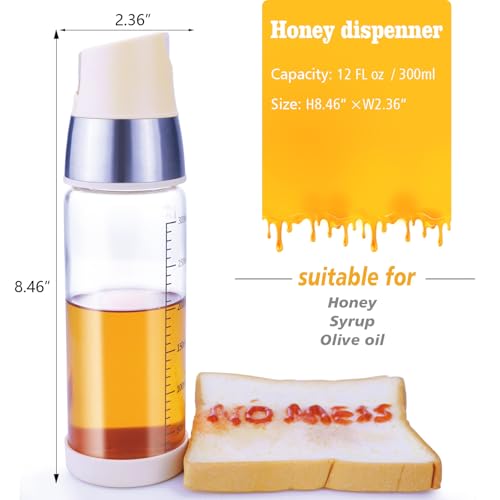 Honey Dispenser No Drip with Scale (honey-1pack)