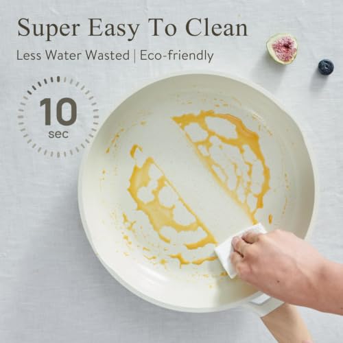 22 Piece Ceramic Cookware Set (Milky White)