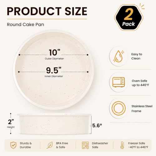 10 Inch Cake Pans (Cream / 10 Inch – Large)