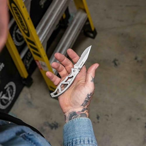 Gear Paraframe I EDC Folding Pocket Knife (0.5" / Paraframe I (Serrated Edge - Gray))