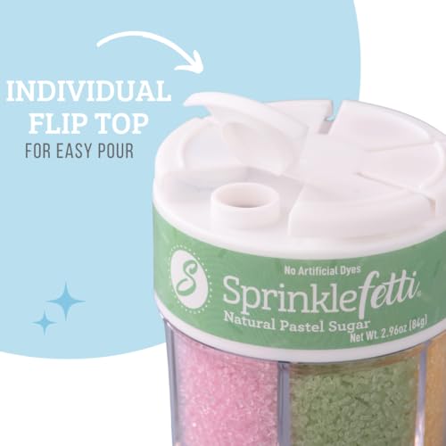 Dye Free Pastel Sugar 6 Cell Decorating Variety (Pastel Sugar)