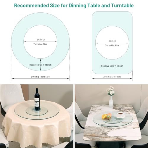 36 Inch Lazy Susan Turntable for Dining Table