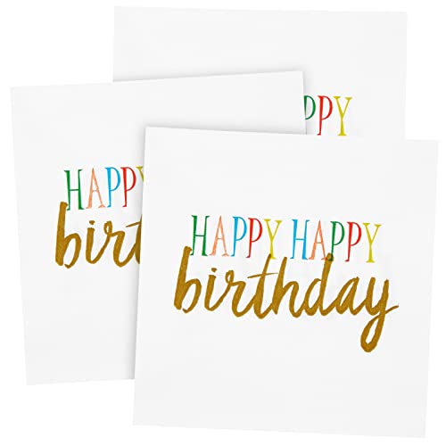 Happy Birthday Napkins (100 Pack)