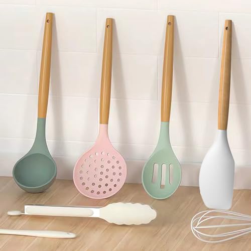 Silicone Cooking Utensils Set (Colorful)