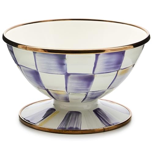 Enamel Ice Cream Bowl (Violet Check)