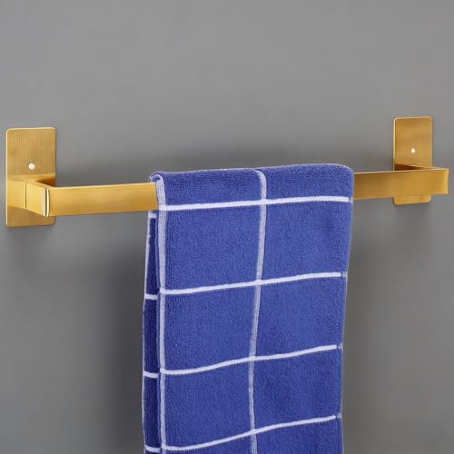 Bathroom Towel Bar Self Adhesive (Gold / 16 IN)