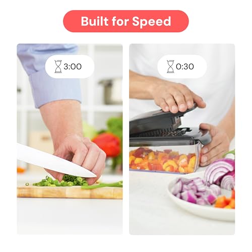 Pro Original Vegetable Chopper & Mandoline Slicer Kitchen Gadget (Black / 6 in 1)