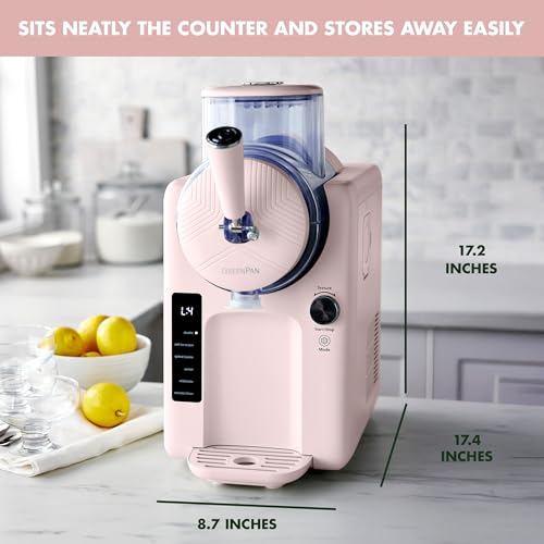Frost Ice Cream Maker & Slushie Machine (4 Pint Ice Cream & Frozen Drink Maker / Strawberry Pink)