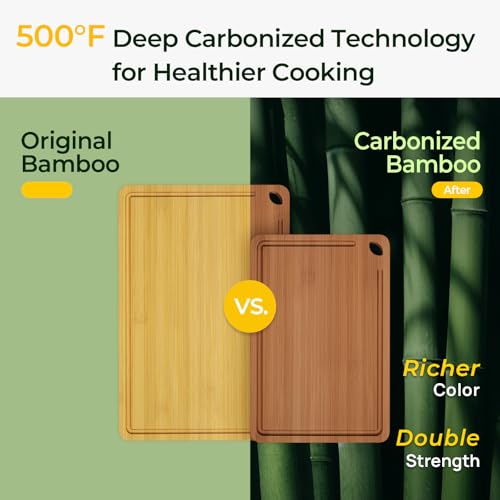 Butcher Block 2 (2-Piece / Carbonized Bamboo (Brown))