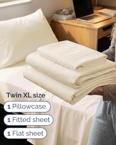 Twin XL 3 Piece Sheet Set (10 - Off White / Twin XL)
