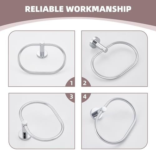 Bathroom Towel Ring Chrome (Oval - Chrome)
