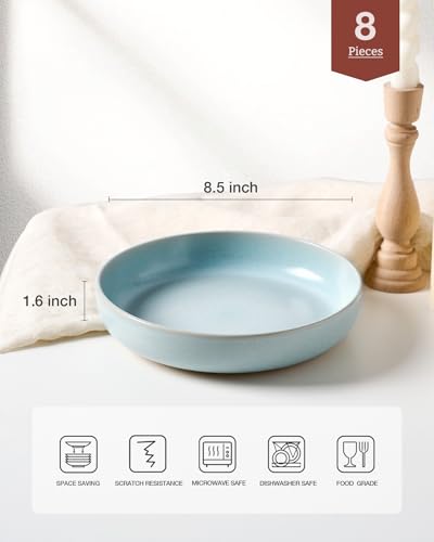 Milkyway 33 oz Pasta Bowls Set of 8 (Light Blue / Set of 8)