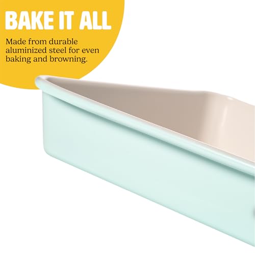 Clean Ceramic Square Cake Pans Set (9-Inch Square / Aqua)