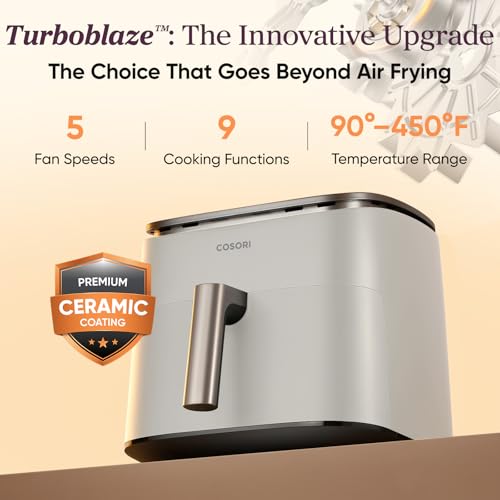 TurboBlaze 6 Qt Air Fryer (Air fryer / Light Gray)