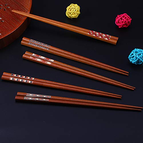 Handmade Japanese Chopsticks Reusable Natural Wooden Chopstick with Box (Natural Wood)