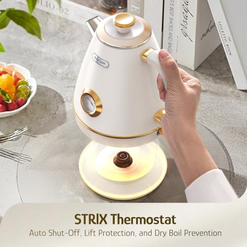 Retro Electric Kettle (Pearl White)