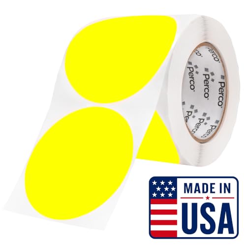 Neon Yellow Round Circle Dot Sticker 4 (Neon Yellow / 4 Inch)
