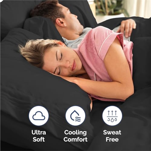 King Size 4 Piece Sheet Set (08 - Black / King)