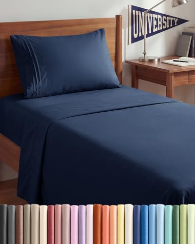 Twin XL 3 Piece Sheet Set (18 - Navy Blue / Twin XL)