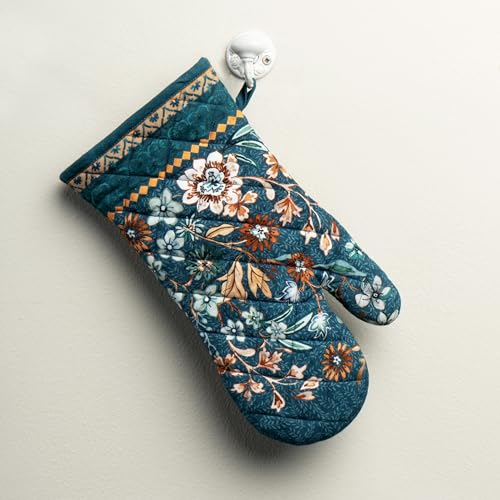 Maison d'Hermine Oven Gloves 100% Cotton Oven Mitt (048 - Luxury Loft - Dark Teal / 7.5" x 13" (Oven Mitt))