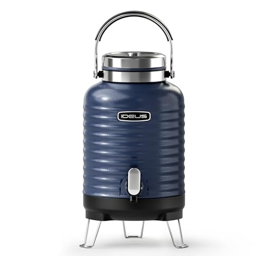 Insulated Beverage Dispenser 1.4gal (Blue for camping / 179.2 Ounces)