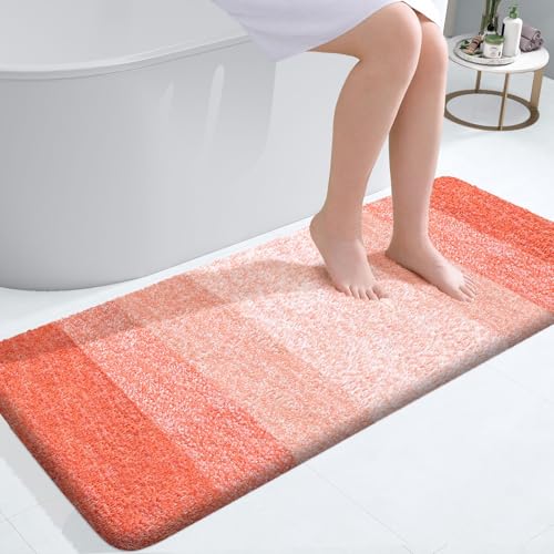 Bathroom Runner Rug 47x20 (47" X 20" / Coral)