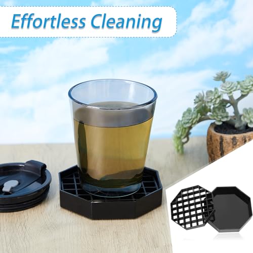 8 Pcs Octagon Coffee Drip Trays (8 Count)