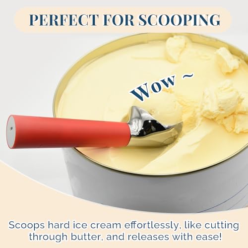 Heated Ice Cream Scoop Rechargeable (Red / 2 oz)