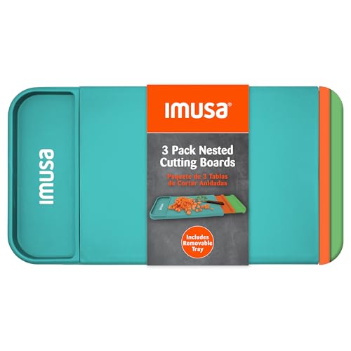 IMUSA Cutting Board Set (3PK W/Removable Tray)
