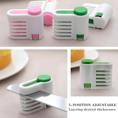 4PCS DIY Cake Slicer Cake Layer Slicer 5 Layers Cake Leveler Kitchen Fixing Tools for Bread Toast and Cakes