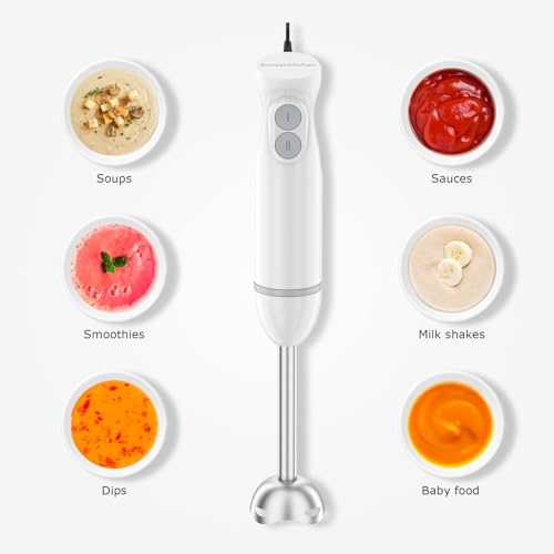 Hand Blender 2 (White / With 1 attachment)