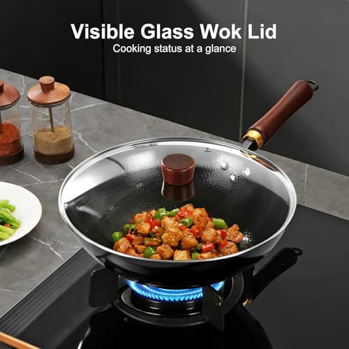 Carbon Steel Wok Pan (12.6 inch-Round Bottom)