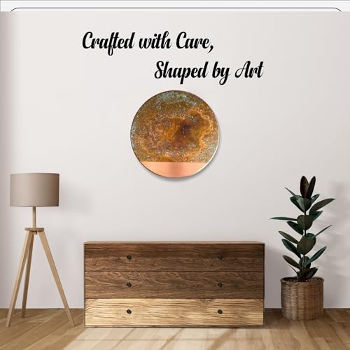 Handmade Wall Hanging Patina Art (Martian / 11"L x 11"W)