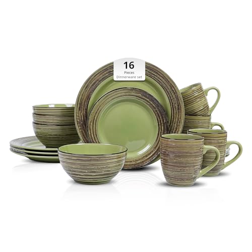 16 Piece Dinnerware Set (Oak Forest / Service for 4 - 16pc Set)