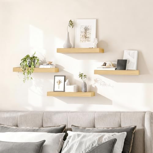 Floating Shelves for Wall (Natural / 15.7 Inches)
