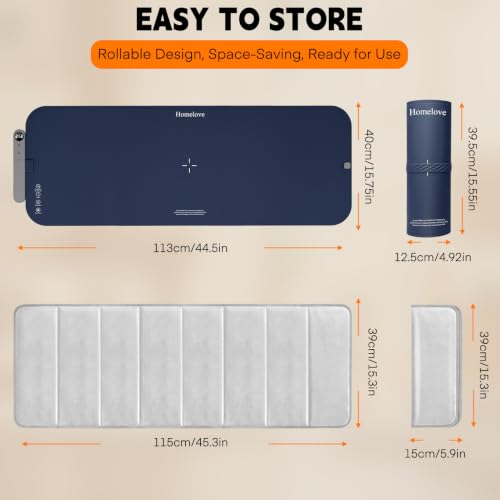 Warming Mat for Food (Dark-blue / XXL: 45.3''×15.8'')