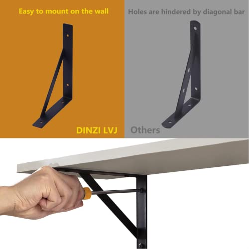 Wall Shelves 23.6" Long Floating Shelves with Metal Brackets (Greige / 23.6 Inch)